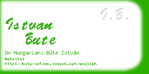 istvan bute business card