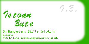 istvan bute business card